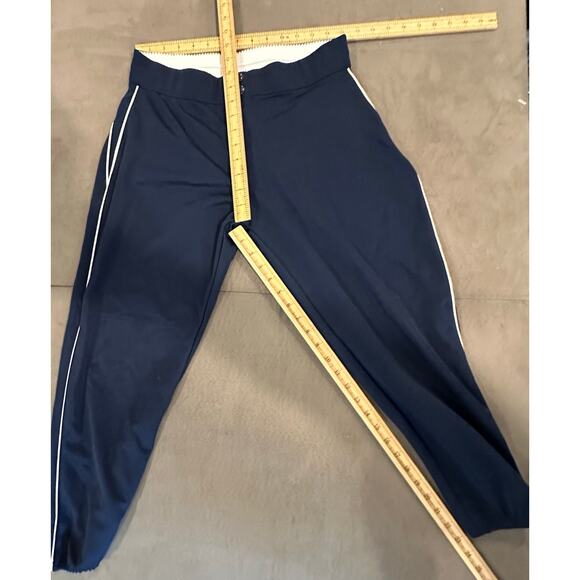 Alleson Athletic Navy Blue Softball Pants Pants Women L Large White Side Stripe - Picture 10 of 11